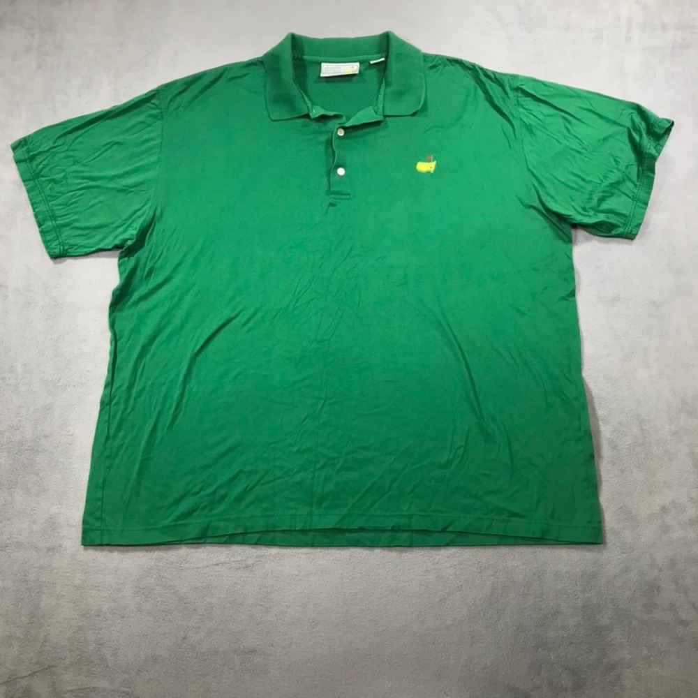 Slazenger Polo Shirt Mens XXL Green Masters Augusta National Golf Shop Vintage *